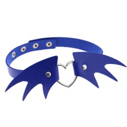 wing little devil pu collar