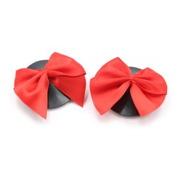 red bow nipple pasties pvc