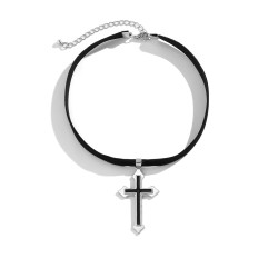 cross pendant choker